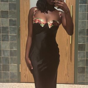 Princess Polly Brown Sleeveless Sweetheart Slip Dress